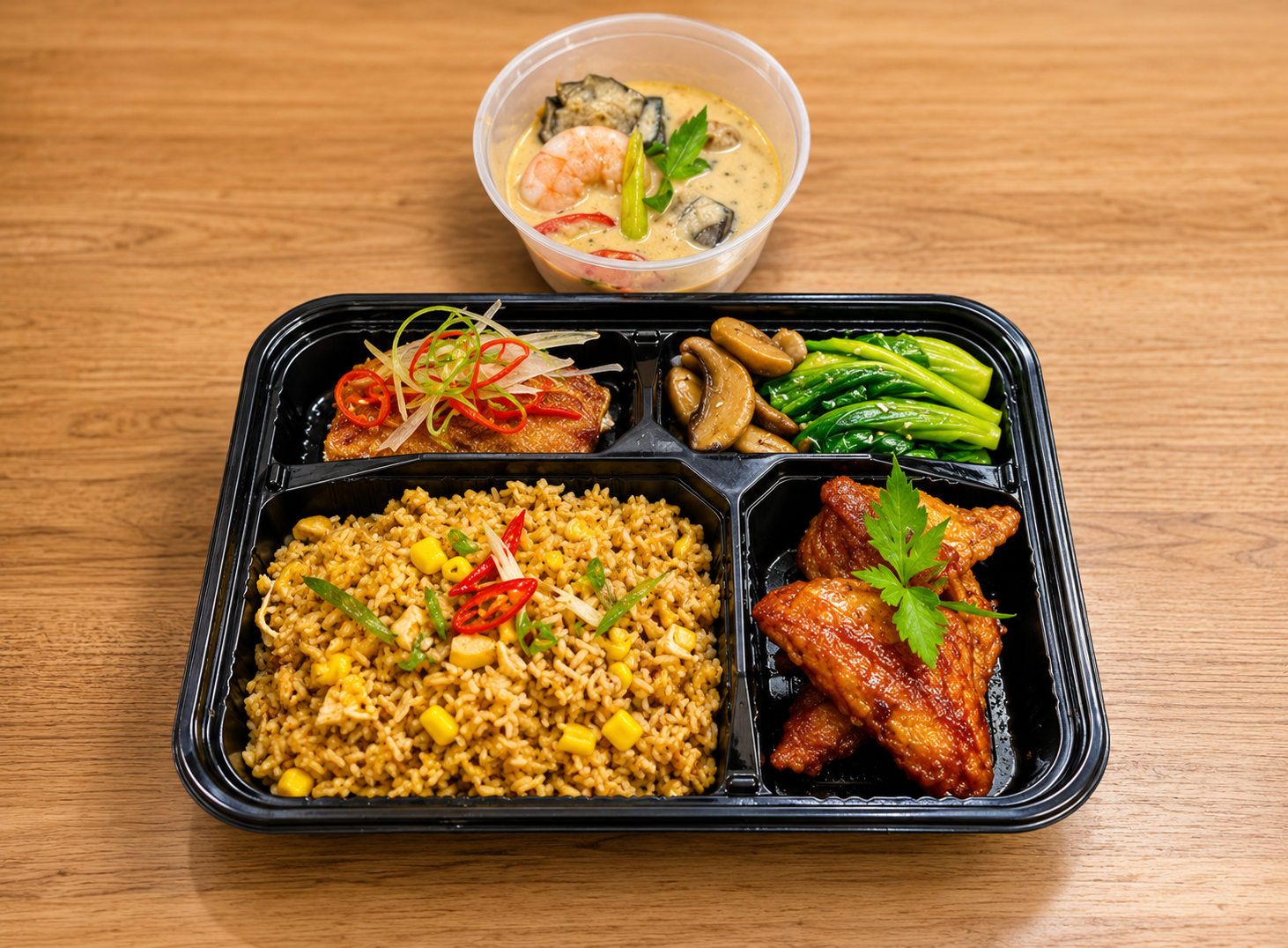 Office bento delivery: drop-off in 30-minute windows, no setup required.